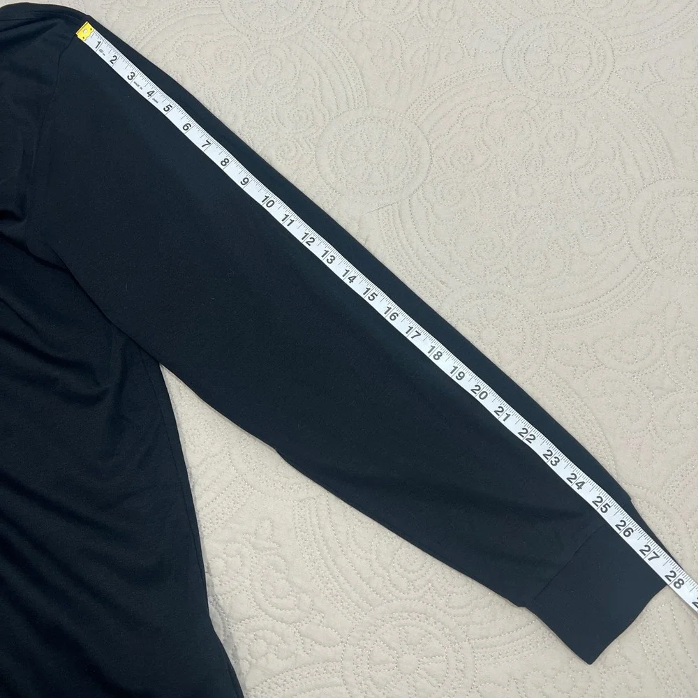 Polo Ralph Lauren Mens‎ Black Long Sleeve Polo Shirt Big & Tall 2XLT Cotton Pony